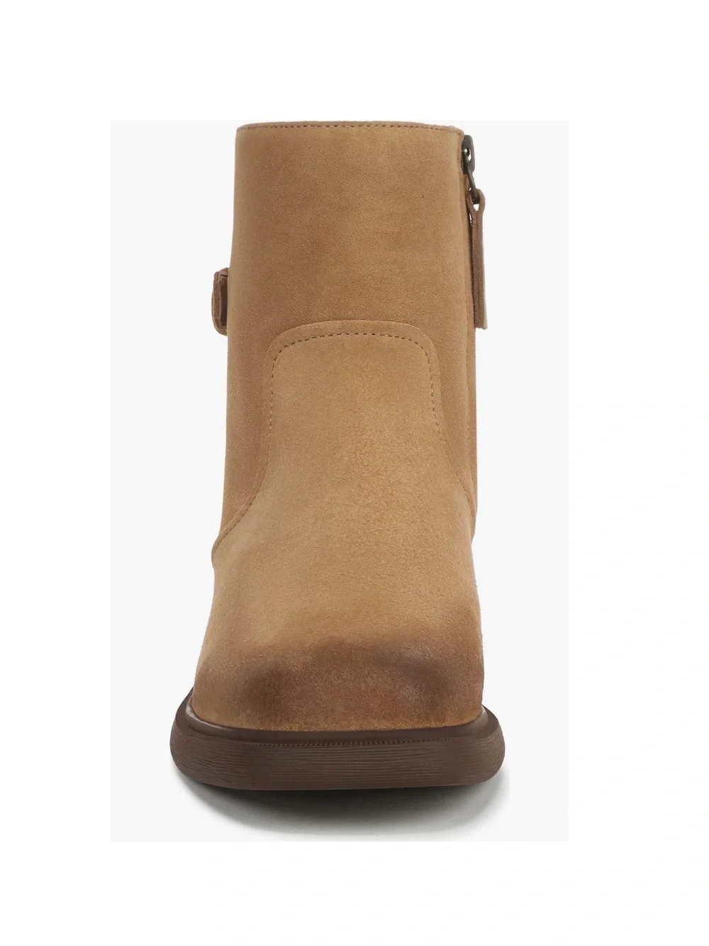 Franco Sarto Pippen Square Toe Boot Brown Leather Women’s Size 8 Moto Inspired